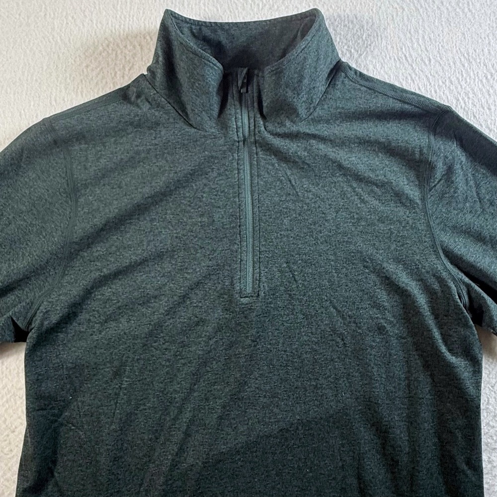 Quince‎ 1/4 Zip Pullover Mens Large Recycled Performance Stretch Charcoal